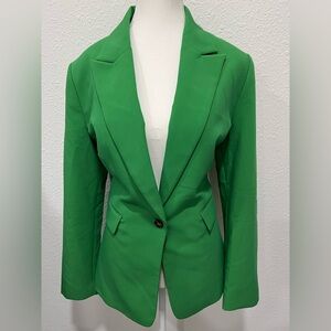 NINE WEST Green Fitted City Blazer EUC